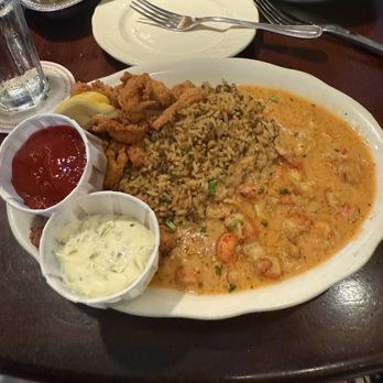 Pappadeaux Seafood Kitchen - Crawfish Platter with sautéed crawfish (instead of etouffee) and Fried Crawfish with Dirty Rice - Cajun/Creole Near Me - Houston, Texas Pappadeaux Seafood Kitchen - Crawfish Platter with sautéed crawfish (instead of etouffee) and Fried Crawfish with Dirty Rice - Cajun/Creole Near Me - Houston, Texas