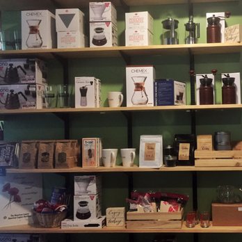 Cedar Coffee Company - Wall of coffee/tea items for purchase near the bathroom - Coffee & Tea Near Me - Two Harbors, Minnesota Cedar Coffee Company - Wall of coffee/tea items for purchase near the bathroom - Coffee & Tea Near Me - Two Harbors, Minnesota
