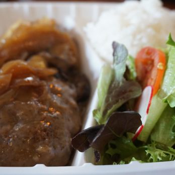 Feast - Hilo style hamburger steak - Hawaiian Near Me - Honolulu, Hawaii Feast - Hilo style hamburger steak - Hawaiian Near Me - Honolulu, Hawaii