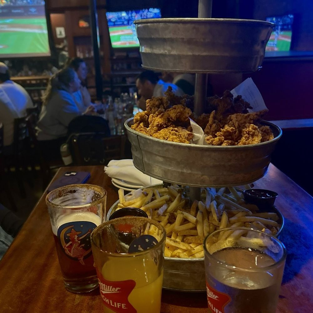 Chicken tender tower and apple cider donut downeast Chicken tender tower and apple cider donut downeast