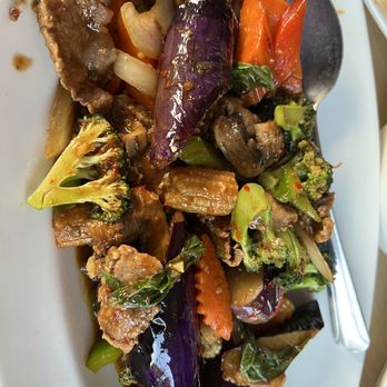 Thai Jasmine - Eggplant with beef. Delicious! - Thai Near Me - Tracy, California Thai Jasmine - Eggplant with beef. Delicious! - Thai Near Me - Tracy, California
