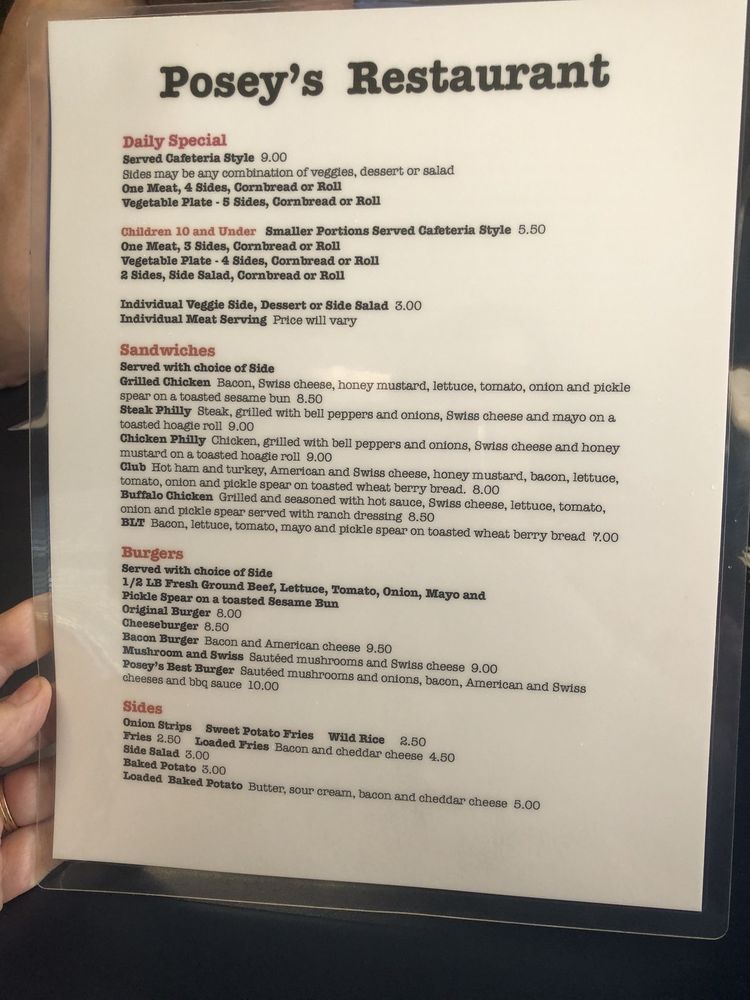 POSEY’S RESTAURANT Updated June 2024 55 Reviews 12909 Highway 231