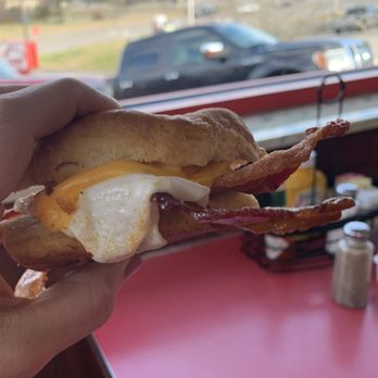 Nick and J's Cafe - Bacon, Egg, and Cheese biscuit sandwich - American Near Me - Knoxville, Tennessee
