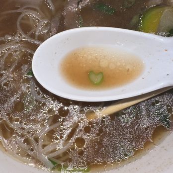 Pho Saigon Republic - See the little heart? Yup restaurant loved us back - Vietnamese Near Me - Los Angeles, California