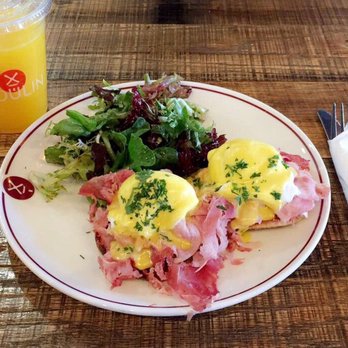 Moulin - Egg Benedict with Ham - Bakeries Near Me - Newport Beach, California Moulin - Egg Benedict with Ham - Bakeries Near Me - Newport Beach, California