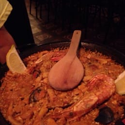 Paella loaded with seafood! Paella loaded with seafood!