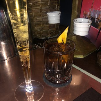The Office - Complimentary drink on the left & old fashioned - American Near Me - Chicago, Illinois The Office - Complimentary drink on the left & old fashioned - American Near Me - Chicago, Illinois