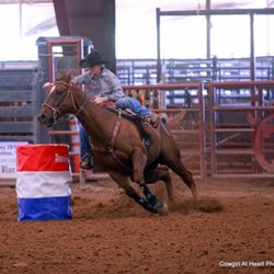 Coombs Stable - Horses and kids running barrels