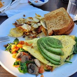This is a "create your own omelet"  I made a vegi omelet.  So good