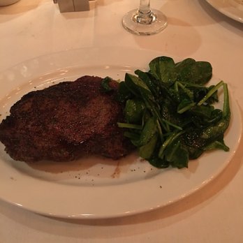 Ocean Prime - Ribeye with sautéed spinach - Seafood Near Me - New York, New York