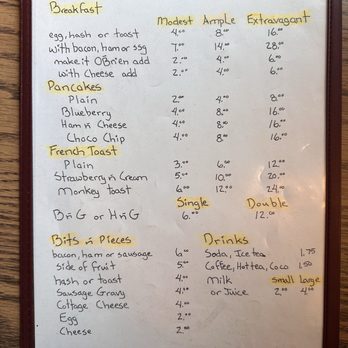 Montana Cafe - Menu - Breakfast & Brunch Near Me - Darby, Montana