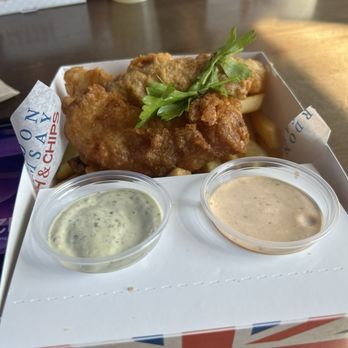 Gordon Ramsay Fish & Chips - Dipping sauces are amazing. - Fish & Chips Near Me - Washington, DC, District of Columbia Gordon Ramsay Fish & Chips - Dipping sauces are amazing. - Fish & Chips Near Me - Washington, DC, District of Columbia