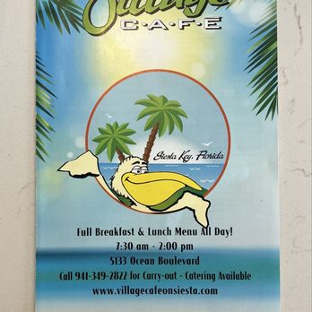 Village Cafe - Menu - American Near Me - Siesta Key, Florida