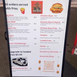 The Big Boss Food Truck - Menu