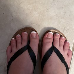 Polish - French tip pedi