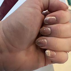 Lily Nails & Spa - Lily nails sheer pink cat eye with silver accents