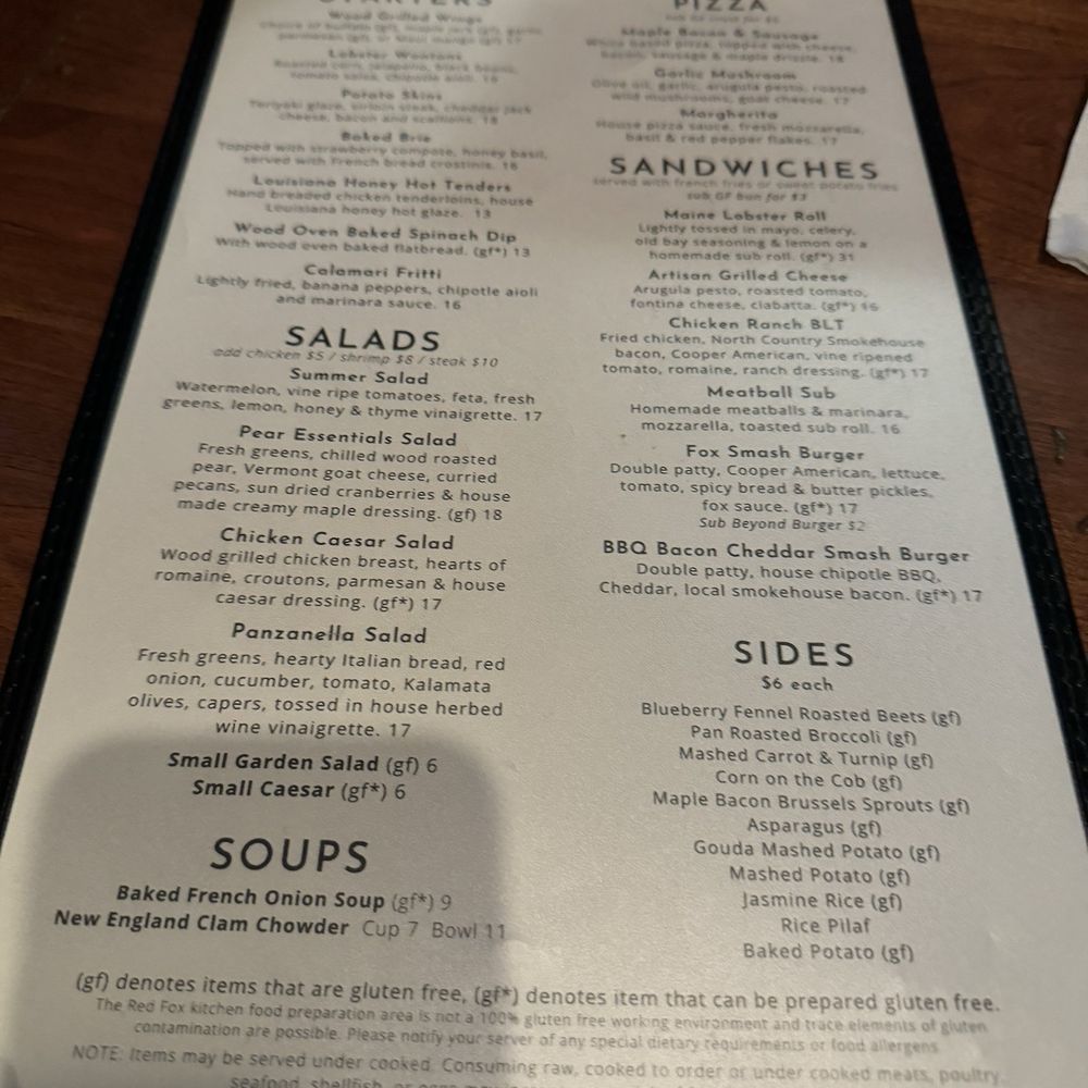 Red Fox Bar & Grille - menu - American Near Me - Jackson, New Hampshire Red Fox Bar & Grille - menu - American Near Me - Jackson, New Hampshire