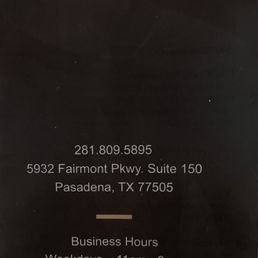 Front cover of the menu. Front cover of the menu.