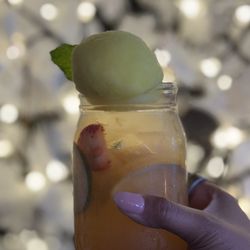 Just Spoons Cafe - Beautiful but super sweet' sangria is a visual treat.