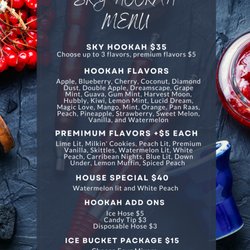 Sky Hookah Lounge - Menu