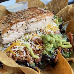 Pepper's Seafood Co - Haddock Taco Salad (Substituted $12 upcharge delicious salmon)