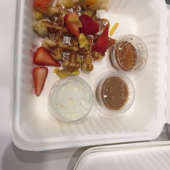 Bellagio Cafe - 1 waffle-so good! - Italian Near Me - Vancouver, British Columbia