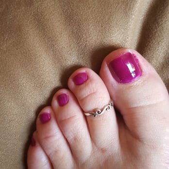 Marvelous Nails - This is the picture of toes from my hour and a half pedicure today... Not a good one - Nail Salons Near Me - Pleasanton, California