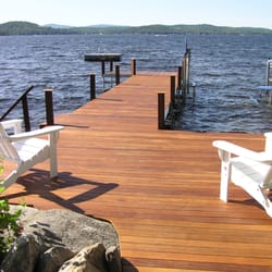 RDS Aluminum Dock Hardware - Beautiful wooden dock built using RDS dock hardware