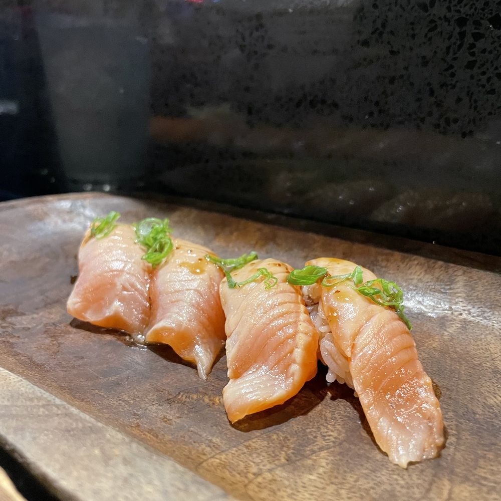DAI Sushi - Seared Salmon Nigiri - Japanese Near Me - Westminster, California DAI Sushi - Seared Salmon Nigiri - Japanese Near Me - Westminster, California