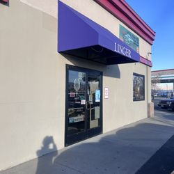 Linger Smoke Shop - Exterior ( they need to renew signage otherwise would have no idea it was vape store)