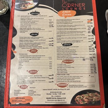 The Corner Lounge - Menu, Nov 2022 - Italian Near Me - New York, New York The Corner Lounge - Menu, Nov 2022 - Italian Near Me - New York, New York