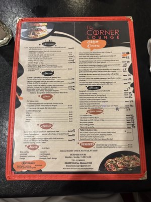 Menu photo 2 The Corner Lounge New York, NY Menu photo 2 The Corner Lounge New York, NY