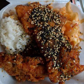 KJ's Local Grindz - Small furikake chicken with kimchee - Chicken Shop Near Me - Kaneohe, Hawaii KJ's Local Grindz - Small furikake chicken with kimchee - Chicken Shop Near Me - Kaneohe, Hawaii
