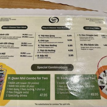 Quan Nhii - Menu - front - Vietnamese Near Me - Westminster, California Quan Nhii - Menu - front - Vietnamese Near Me - Westminster, California