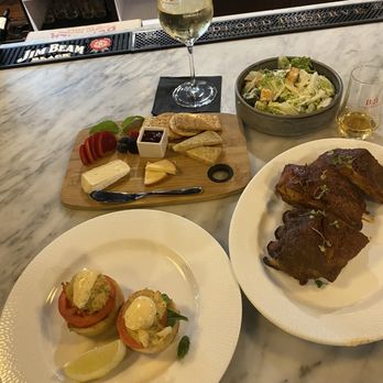 Bourbon Boulevard - Cheese Board, Crab cake sliders, Short Ribs and a Side Caesar Salad - Steakhouses Near Me - Chantilly, Virginia