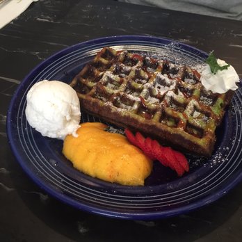 Green Waffle Diner - Mango strawberry pandan waffle - American Near Me - Hong Kong, HK Green Waffle Diner - Mango strawberry pandan waffle - American Near Me - Hong Kong, HK
