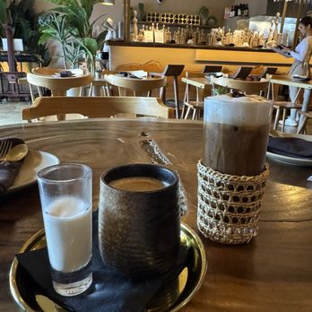 Nara Thai Kitchen - Hot coffee with warmed milk, and THAI ICED COFFEE - Thai Near Me - Irvine, California Nara Thai Kitchen - Hot coffee with warmed milk, and THAI ICED COFFEE - Thai Near Me - Irvine, California