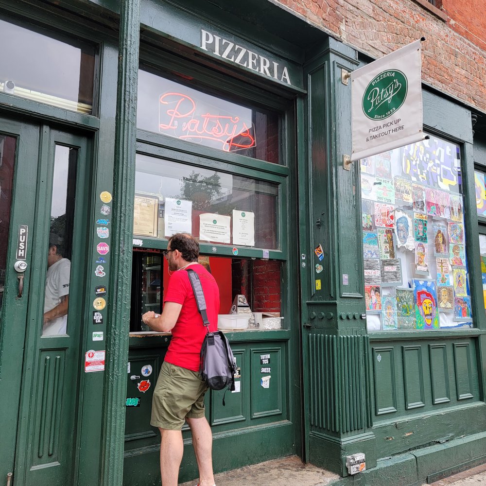 Scott's Pizza Tours - Scott ordering the pies for the tour group at Patsy's on 1st Ave. - Pizza Near Me Scott's Pizza Tours - Scott ordering the pies for the tour group at Patsy's on 1st Ave. - Pizza Near Me