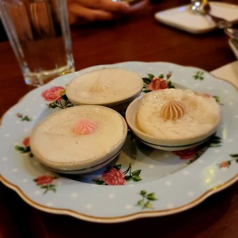 Zabb PuTawn - Kanom Tuay or Thai coconut custard. ($8 for 3 cups.) Tasty uncommon dessert. - Thai Near Me - New York, New York Zabb PuTawn - Kanom Tuay or Thai coconut custard. ($8 for 3 cups.) Tasty uncommon dessert. - Thai Near Me - New York, New York