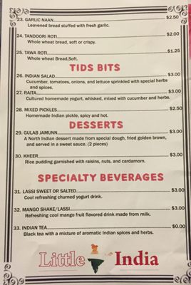 Menu photo 5 Little India Salem, OR