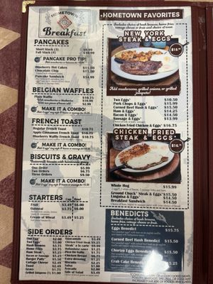 Menu photo 1 Hometown Cafe Reno, NV Menu photo 1 Hometown Cafe Reno, NV