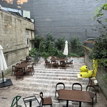 Lately Cafe - Back patio! - Coffee & Tea Near Me - Long Island City, New York