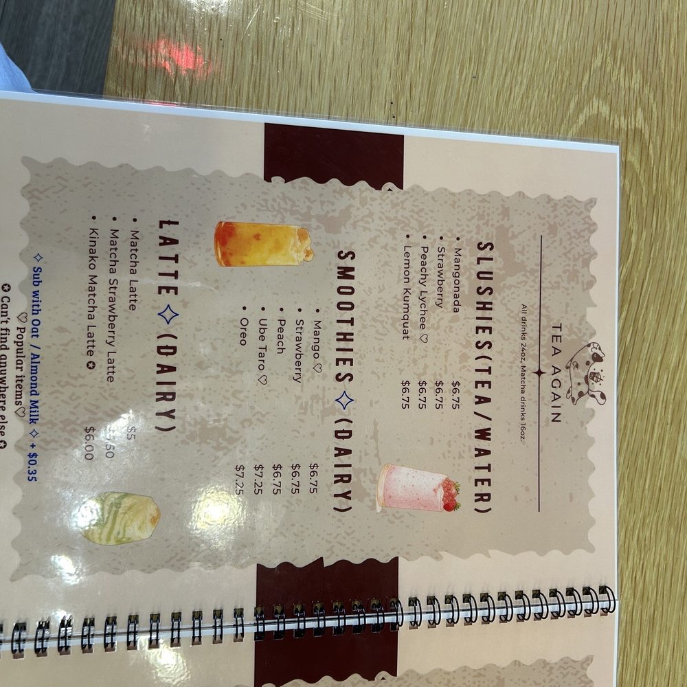 Tea Again - Menu - Bubble Tea Near Me - Elk Grove, California Tea Again - Menu - Bubble Tea Near Me - Elk Grove, California
