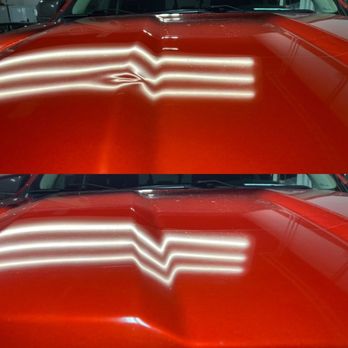 Dented Paintless Repairs - Ford Ranger before and after - Body Shops Near Me - Edmonton, Alberta Dented Paintless Repairs - Ford Ranger before and after - Body Shops Near Me - Edmonton, Alberta