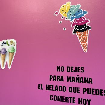 La Michoacana Twister - a pink wall with stickers on it - Ice Cream & Frozen Yogurt Near Me - Cary, Illinois La Michoacana Twister - a pink wall with stickers on it - Ice Cream & Frozen Yogurt Near Me - Cary, Illinois
