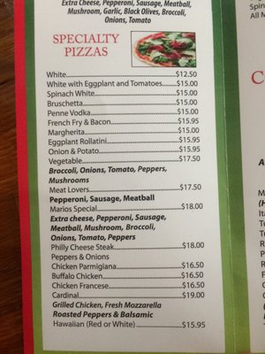 Menu photo 5 Da Mario Pizzeria Rutherford, NJ