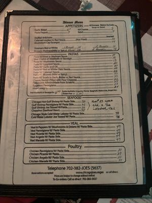 Menu photo 8 Chicago Joe's Las Vegas, NV Menu photo 8 Chicago Joe's Las Vegas, NV
