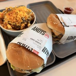 Double Burger, Mushroom Burger, Chili Cheese Fries Double Burger, Mushroom Burger, Chili Cheese Fries