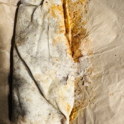 Taco Time - Pinto bean soft burrito. Tasted fine, but a mess.