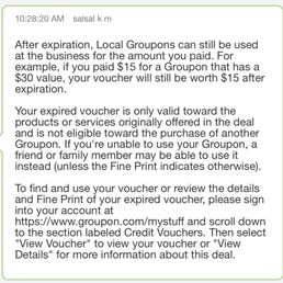 Conversation with Groupons regarding Luci's Lash extension Conversation with Groupons regarding Luci's Lash extension